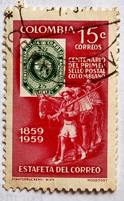 Centenario del Primer sello postal Colombiano