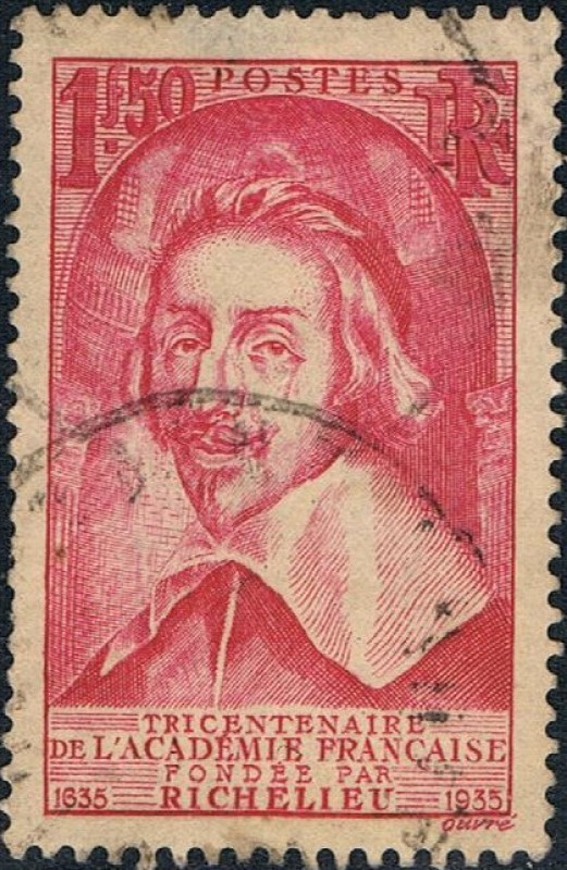 3ER CENT. DE LA ACADEMIA FRANCESA. CARDENAL RICHELIEU. Y&T Nº 305