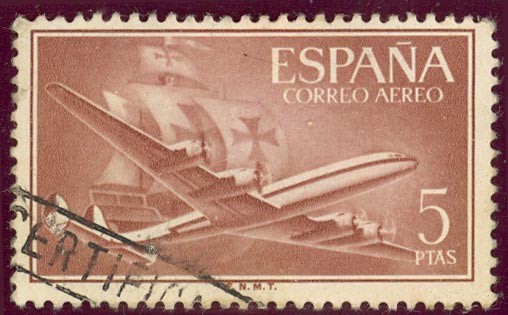 1955-56 Superconstellation y nao Santa Maria -Edifil:1177