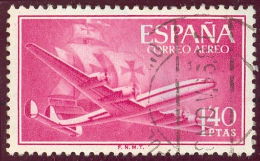 1955-56 Superconstellation y nao Santa Maria -Edifil:1174