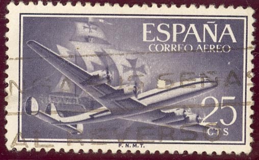 1955-56 Superconstellation y nao Santa Maria -Edifil:1170