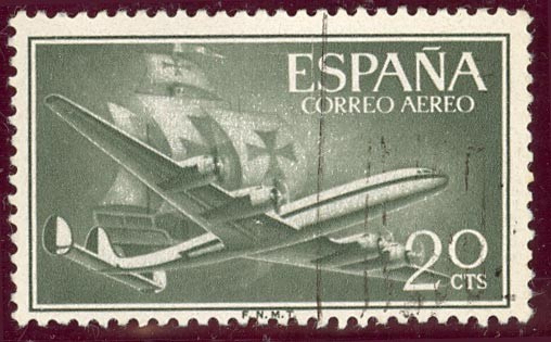 1955-56 Superconstellation y nao Santa Maria -Edifil:1169