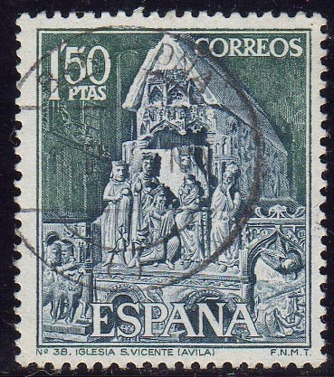 1968 Serie Turistica. Iglesia de San vicente. Avila - Edifil:1877