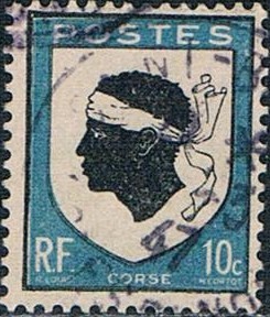 ESCUDOS DE PROVINCIAS 1946. CÓRCEGA. Y&T Nº 755