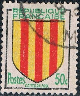 ESCUDOS DE PROVINCIAS 1955. CONDADO DE FOIX. Y&T Nº 1044