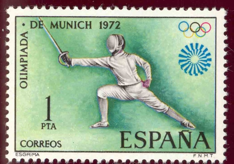 1972 XX Juegos Olímpicos en Munich. Esgrima - Edifil:2098