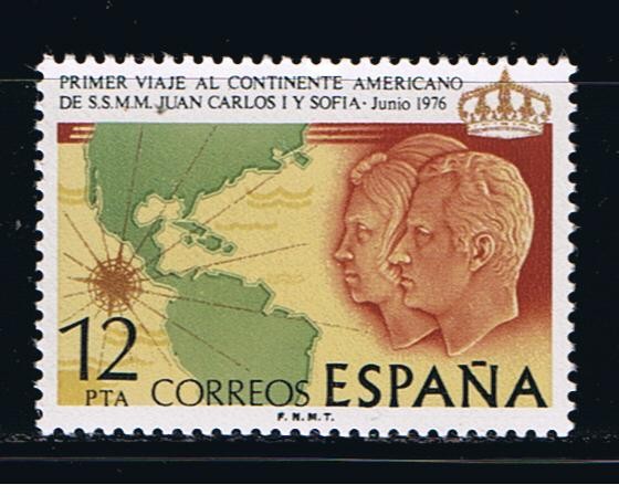 Edifil  2333  Primer viaje al continente americano de SS. MM. los Reyes de España.  