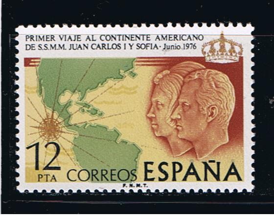 Edifil  2333  Primer viaje al continente americano de SS. MM. los Reyes de España.  