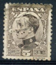 ESPAÑA 1930_491 Alfonso XIII. Tipo Vaquer, de perfil