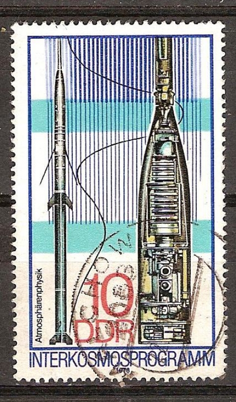 Interkosmos programa espacial. Mult.  M-100 Meteorológico Rocket(DDR)