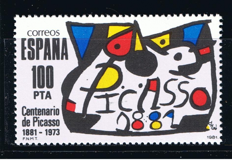 Edifil  2609  Homenaje a Pablo Ruíz Picasso.  