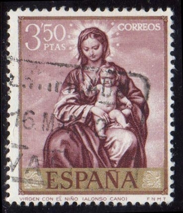 1969 Alonso Cano. Virgen con el Niño - Edifil:1917