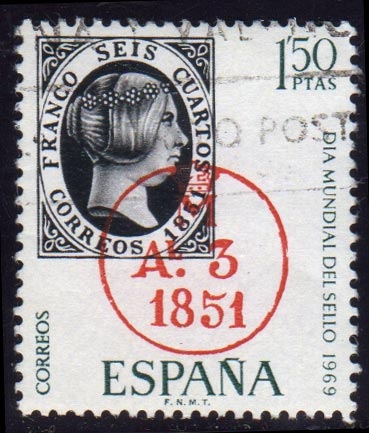 1969 Dia Mundial del Sello- Edifil:1922