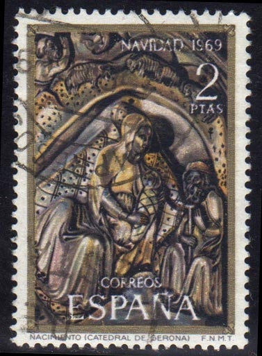 1969 Navidad. Retablode la Catedral de Gerona- Edifil:1944