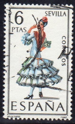 1970 Trajes típicos españoles. Sevilla - Edifil:1958