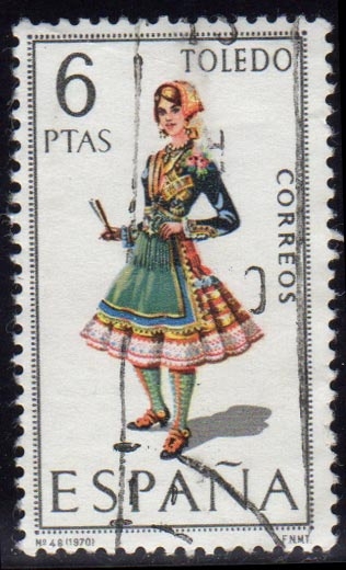 1970 Trajes típicos españoles. Toledo - Edifil:1960