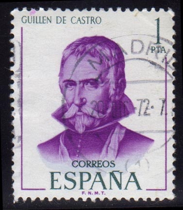 1970 Literatos españoles. Guillen de Castro - Edifil:1991