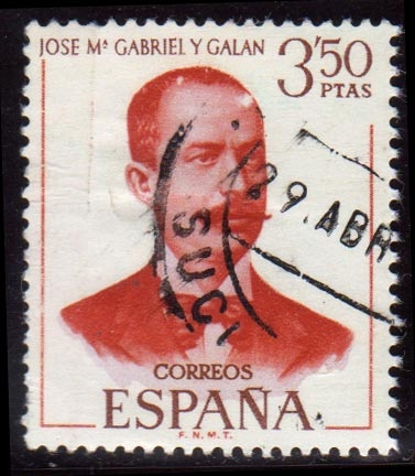 1970 Literatos españoles. Jose Mª Gabriel y Galán - Edifil:1995