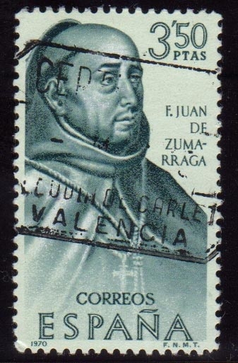 1970 Forjadores de América. Mejico. Juan de Zumarraga - Edifil:1999