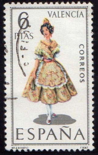 1971 Trajes tipicos Españoles. Valencia- Edifil:2014