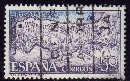 1971 Año Santo Compostelano -Rutas Jacobeas-Edifi:2047