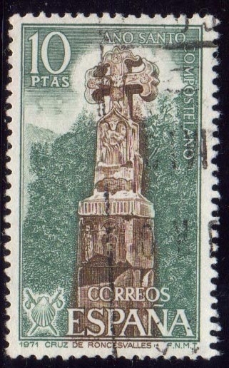 1971 Año Santo Compostelano. Cruz de Roncesvalles. Navarra - Edifil:2053