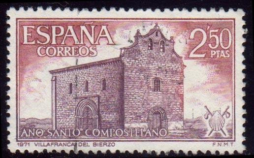 1971 Año Santo Compostelano. Iglesia de Villafranca del Bierzo - Edifil:2066