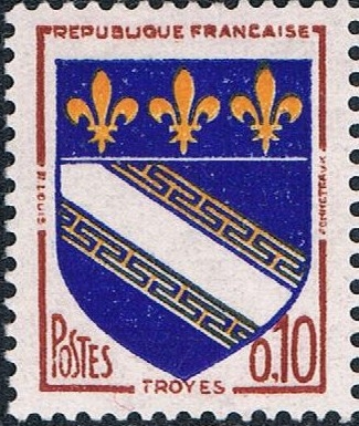 ESCUDOS DE PROVINCIAS 1962-65. TROYES. Y&T Nº 1353