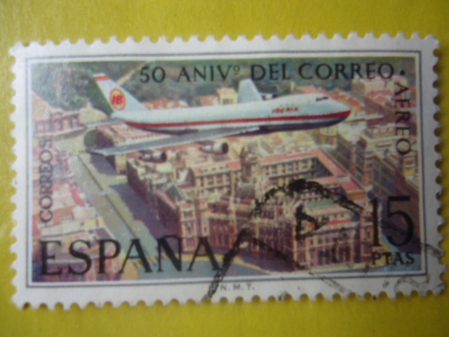 50 Aniversario del Correo Aéreo de España- BOEING 747 DE IBERIA.