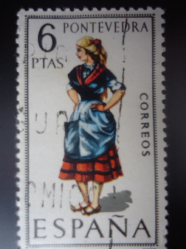 Ed:1950- Ttrajes Típicos Españoles-PONTEVEDRA (Nº38)