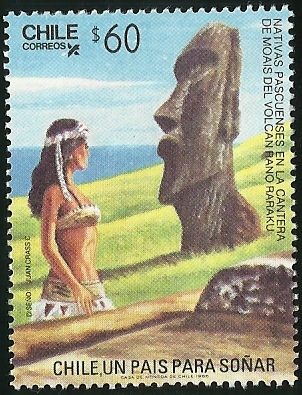 CHILE UN PAIS PARA SOÑAR - NATIVA PASCUENSE Y MOAI