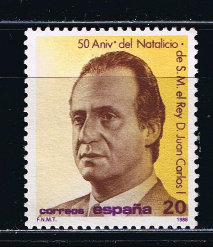 Edifil  2928  50º Aniver. del Natalicio de SS.MM. los Reyes de España.  