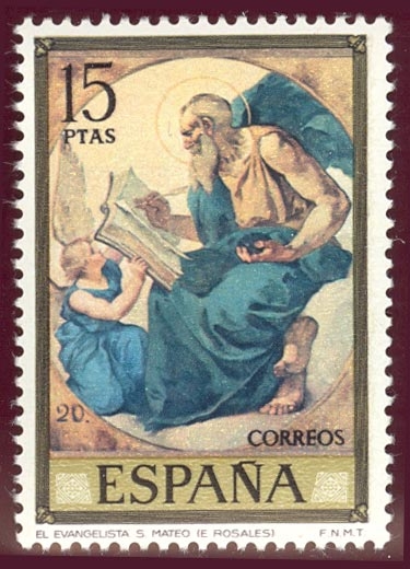 1974 Eduardo Rosales y Martin.  El Evangelista San Mateo - Edifil:2210