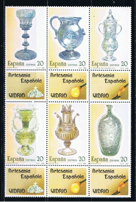 Edifil  2941-46  Artesanía española.  Vidrio.  