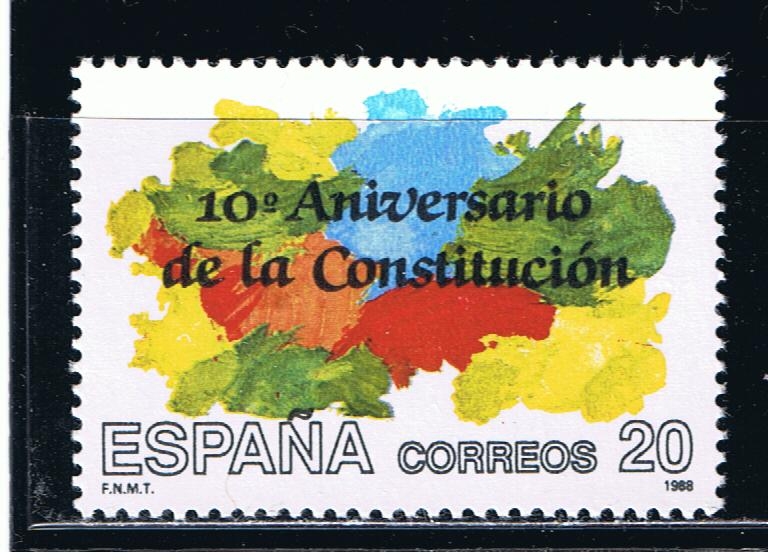 Edifil  2982  X Aniver. de la Constitución Española de 1978.  