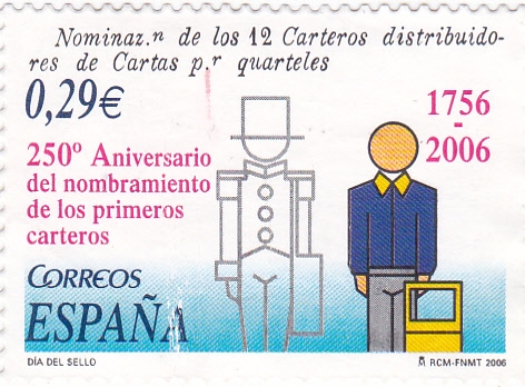 DÍA DEL SELLO- 250º Aniversario del nombramiento de los primeros carteros    (P)