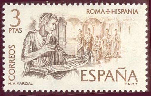 1974 Roma Hispania. Marco Valerio Marcial - Edifil:2186