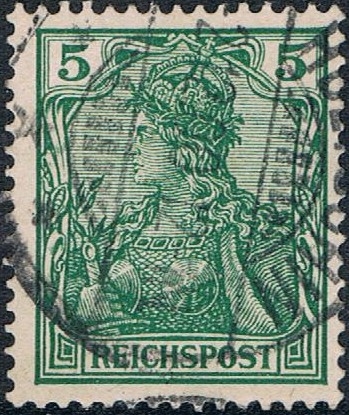 ALEGORIA DE GERMANIA 1900. LEYENDA: REICHPOST. Y&T Nº 53