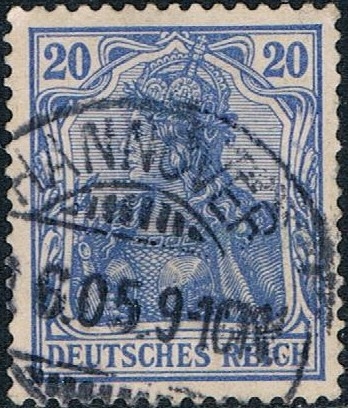 ALEGORÍA DE GERMANIA 1902-04. LEYENDA DEUTCHES REICH. Y&T Nº 70