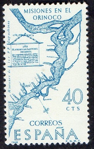 1889- Forjadores de América. Plano de las misiones del Orinoco.