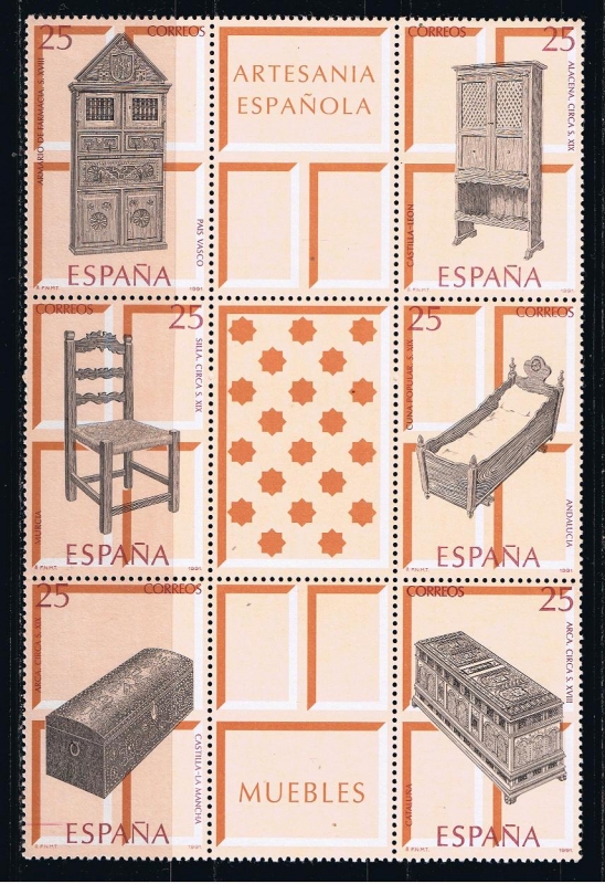 Edifil  3127-32  Artesanía Española (Muebles ).  