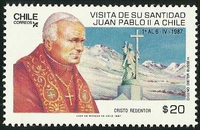 VISITA DE SU SANTIDAD JUAN PABLO II A CHILE - CRISTO REDENTOR