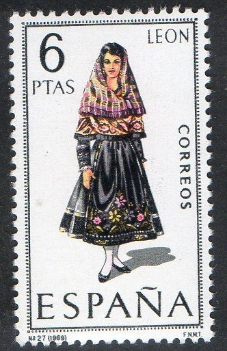 1900- Trajes típicos españoles. LEÓN.