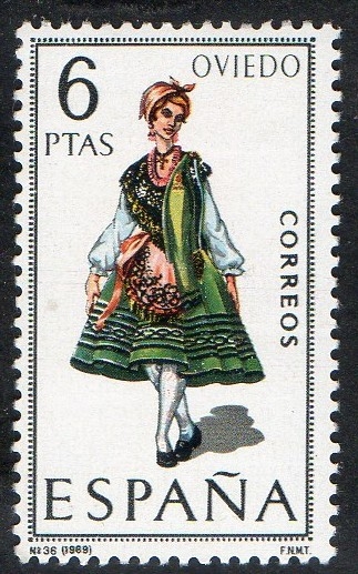 1909- Trajes típicos españoles. OVIEDO.