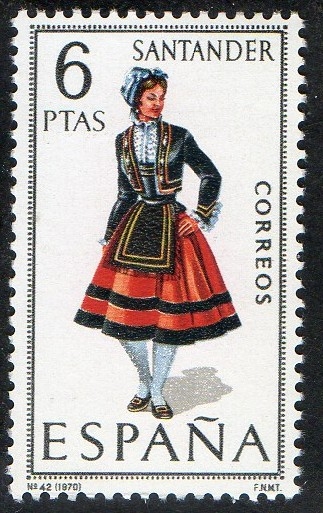 1954- Trajes típicos españoles. SANTANDER.