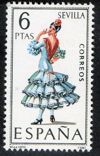 1956- Trajes típicos españoles. SEVILLA.