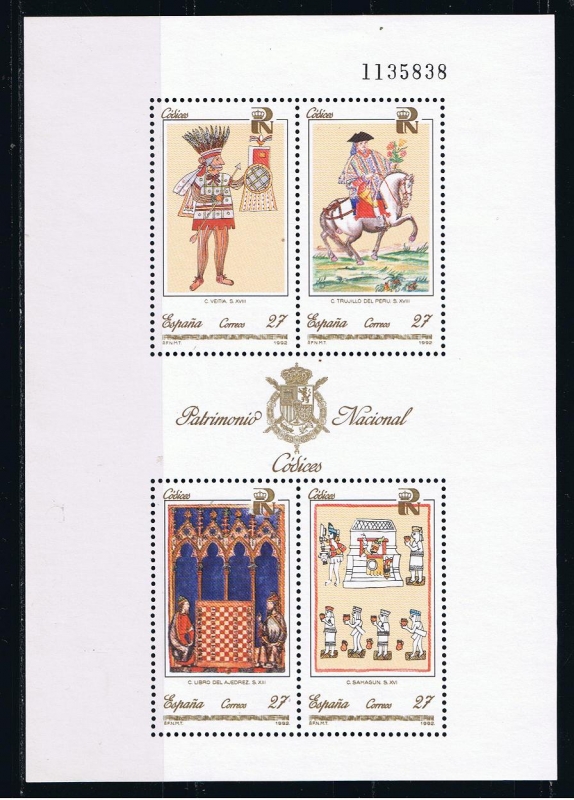 Edifil  3236  Patrimonio Artístico Nacional. Códices.  