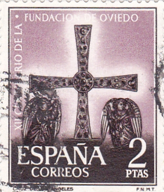 XII Centenario de la fundación de Oviedo- Cruz de los Angeles     (Q)