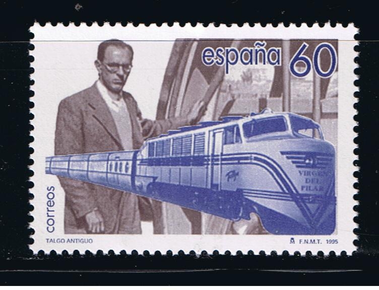 Edifil  3348  Tren Talgo. Centenario del nacimiento de Alejandro Goicoechea, su inventor.  