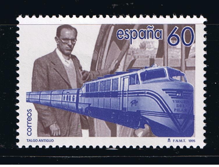 Edifil  3348  Tren Talgo. Centenario del nacimiento de Alejandro Goicoechea, su inventor.  